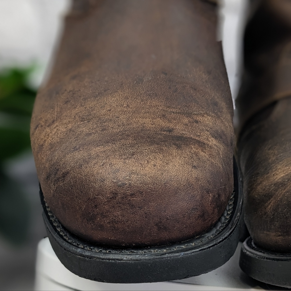 Frye Engineer 9.5M D full grain brown leather boots, USA made - Picture 6 of 15